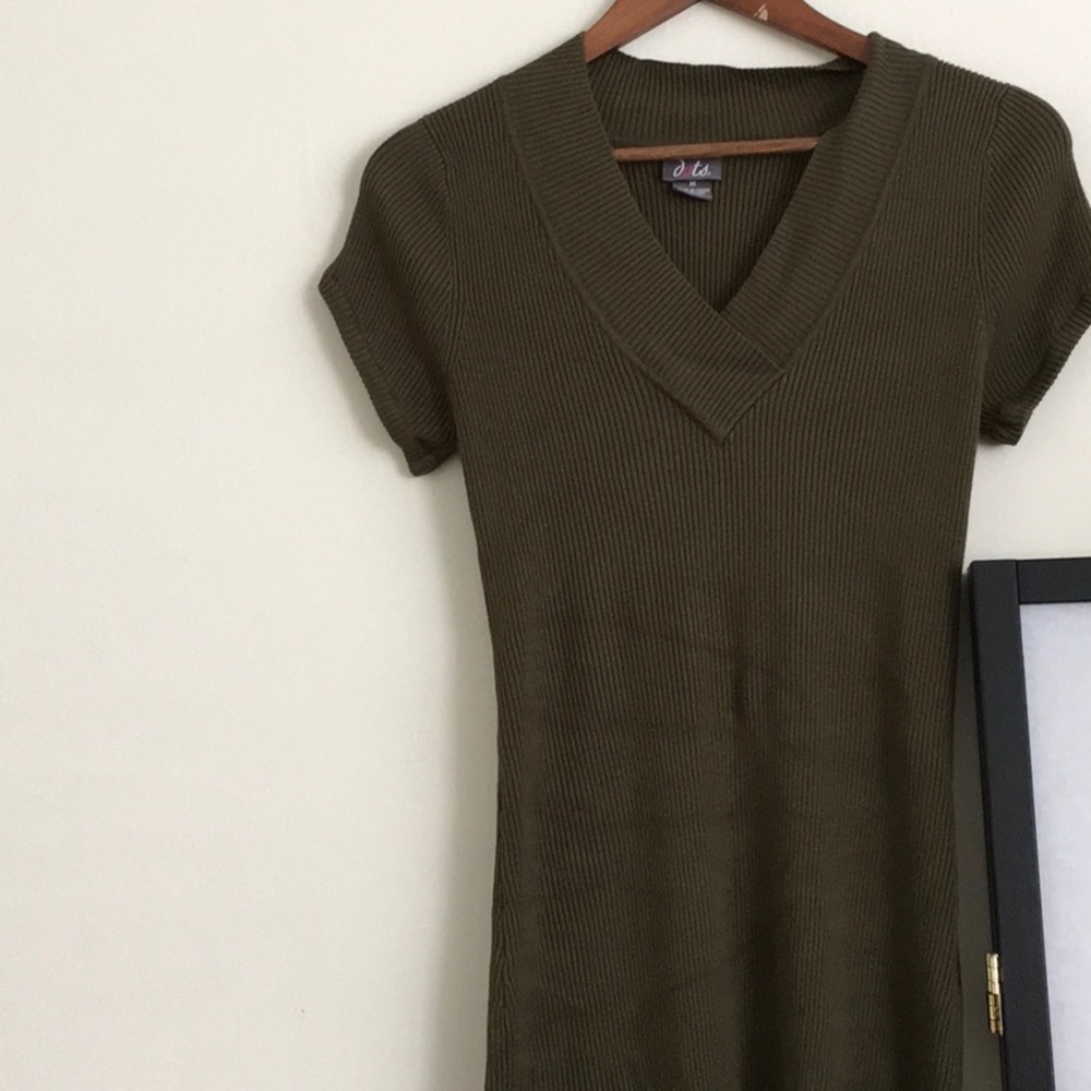 Olive green bodycon dress